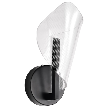 Nuvo Sedona, 13 Inch LED Sconce, Matte Black, Silk Screened Acrylic Lens 62/2282